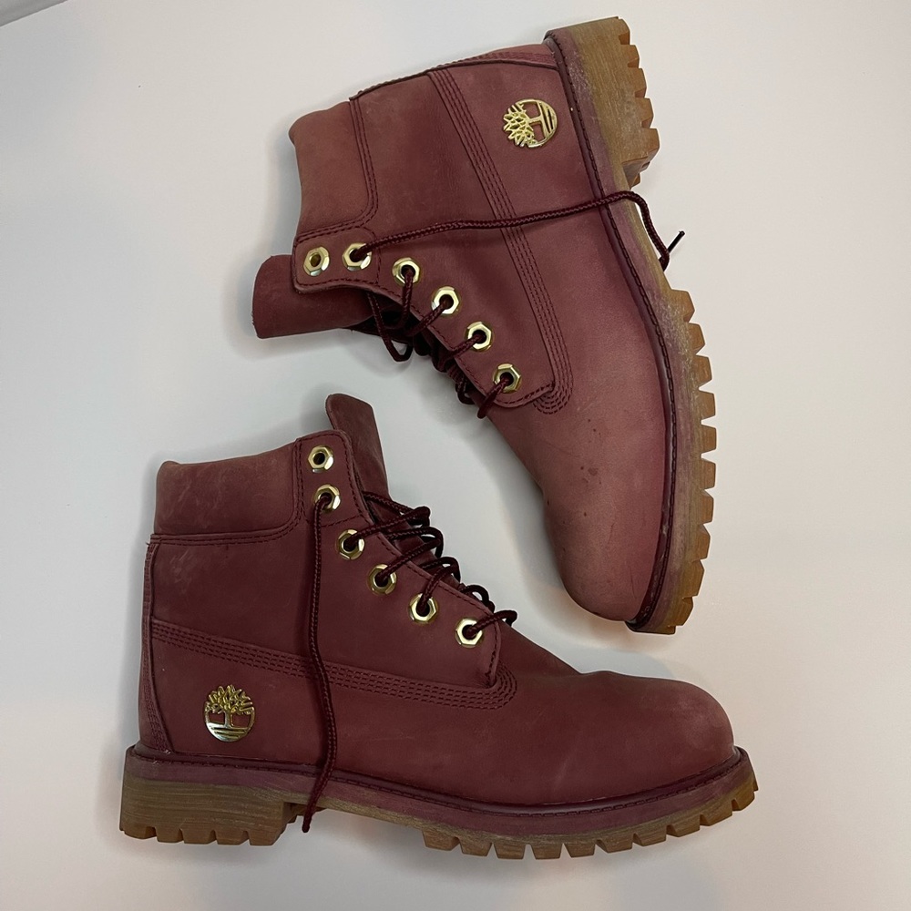 Burgundy Timberland Boots
